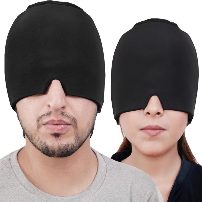 

Gel Cold Hot Head Ice Cap Black Head Wrap Face Mask Head Massage Sleep Eye Mask Health Care Tool чорний