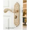 European Style Mute Room Door Lock Handle Fashion Interior Door Knobs Lock Luxurious Anti-theft Gate Lock Furniture Hardware