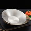 304 Stainless Steel Pasta Plate Deepened Fruit Dish Korean Salad Bowl  Kitchen Tableware