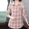 Navava Women Retro Check Long Sleeve Shirt Nb2952