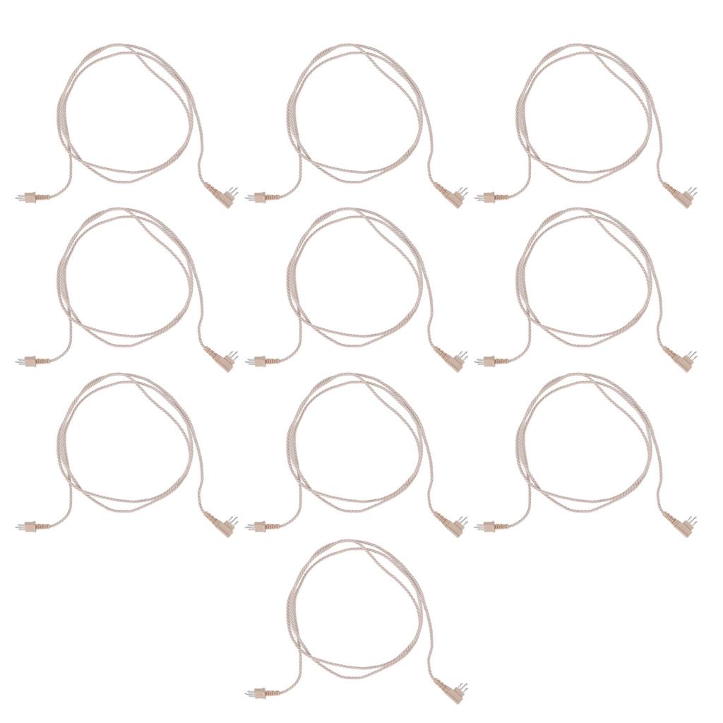 10pcs 3 Pin Hearing Aid Receiver Cable Portable Wear Resistant PVC Hearing Aid Replacement Cord for Hearing Aids