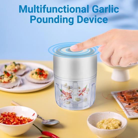Universal Garlic Grinder One-key Start Long Endurance Mashed