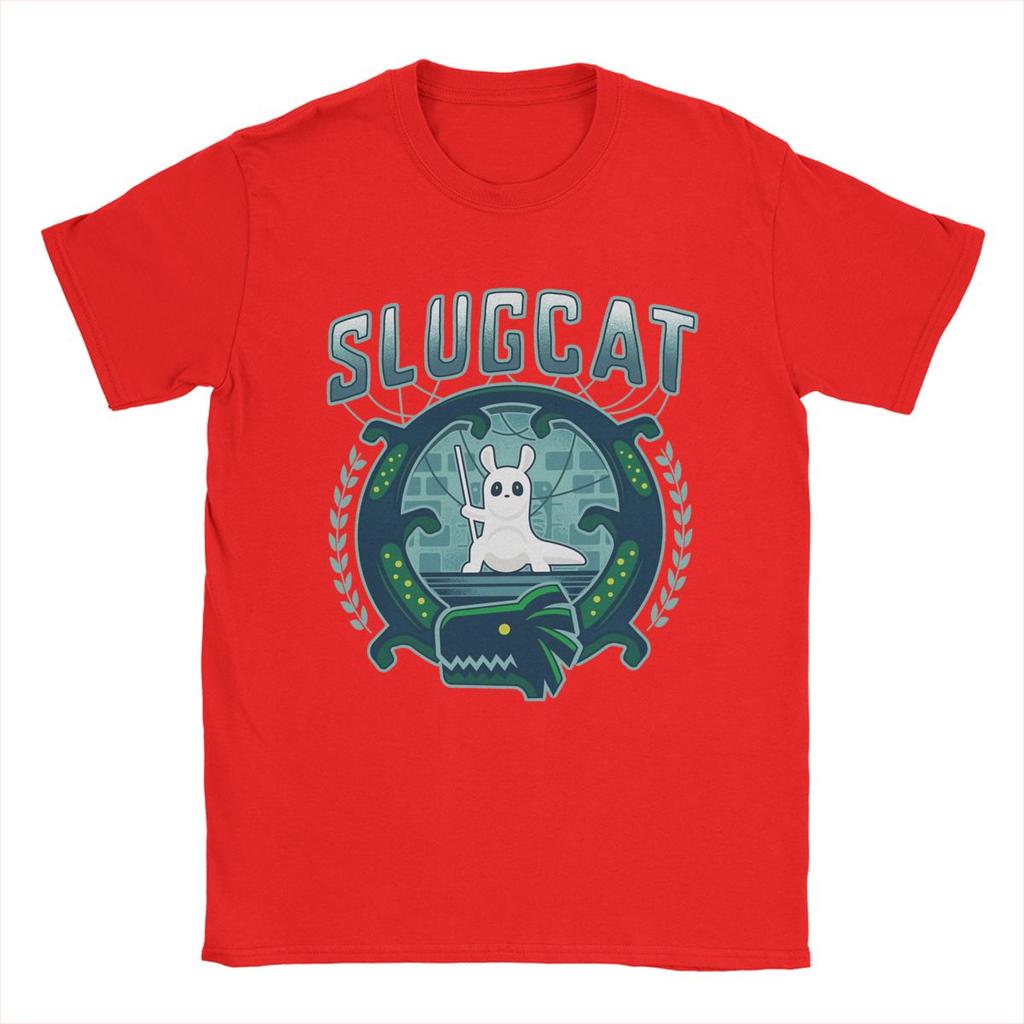 Slugcat Rain World T-shirts för Män Bomull Roliga T-shirts Rund Hals Spel Anime T-shirts Kortärmade Toppar Original
