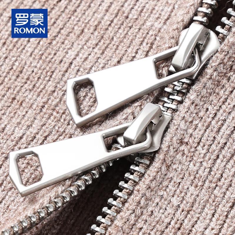 ROMON Men's Cashmere Blend Stand Collar Sleeveless Zippered Vest