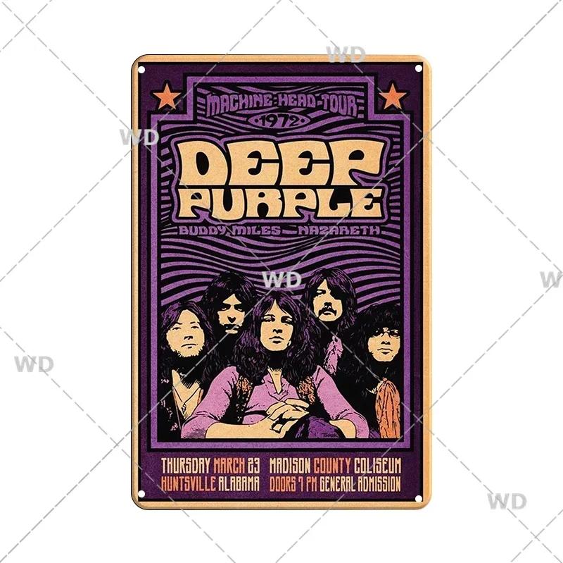 Retro Vintage Rock N Roll Band Metal Tin Sign - The Doors ZZTOP Queen Music Poster, Wall Decor Plaque Plate