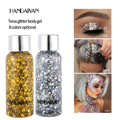 HANDAIYAN Sequenant Gel Face Face Body Flash Eye Shadow Painted Sequenant Performs Body Milk
