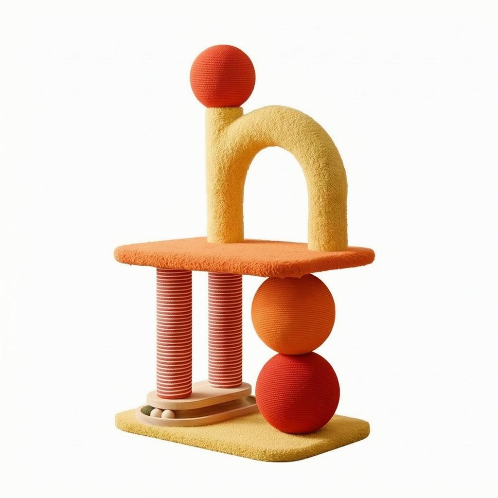 Compact Cat Climbing Frame Space-Saving Activity Tree Freestanding Pet