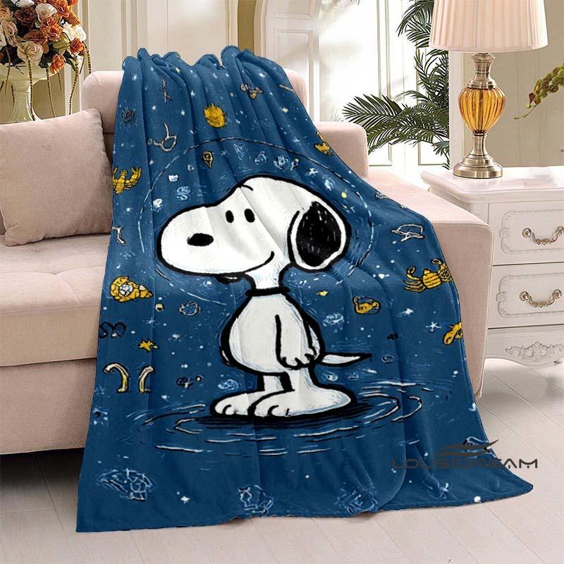 3D-Printed Classic Comic Theme Snoopy Fluffy Blanket Home Decor Collection: Sofa Throws & Shawls, Camping Blankets