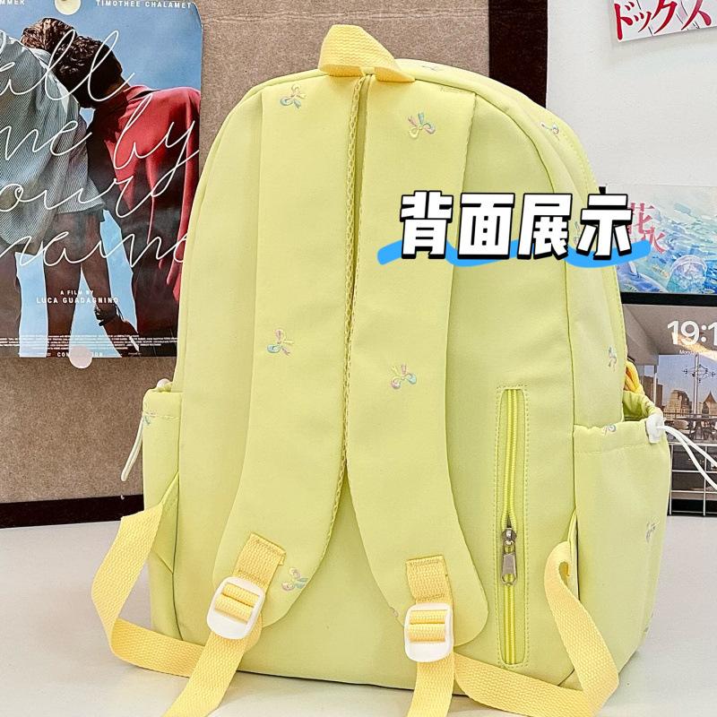 Schoolbag new junior high school schoolbag female high value small fresh bow student backpack Japanese ins girl backpack