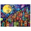 Adult Wooden Puzzle - Colorful Comic City - Unique Irregular Animal Shape Puzzle - Creative Gifts for Teenagers and Adults