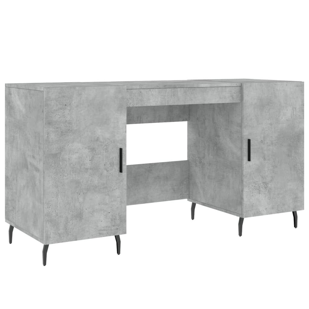 Desk Concrete Grey 140x50x75 cm Wood Based Panel
