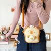 Capibara Dolphin Cub Fun Baking Oblique Span Bag Creative Fried Egg Toast Dolphin Cute Girl Student Storage Bag