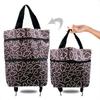 Tragbare faltbare wiederverwendbare Einkaufstaschen Kleiner Einkaufswagen Kaufen Einkaufstrolley Tasche mit Rädern Obst Gemüse Tasche Lebensmittel Organizer