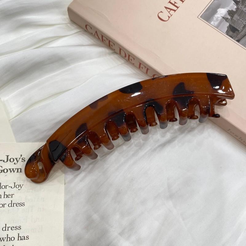 

Корейская винтажная заколка-банан для волос для женщин 2025 модный аксессуар для волос для прически пучок 1pcs леопардовый