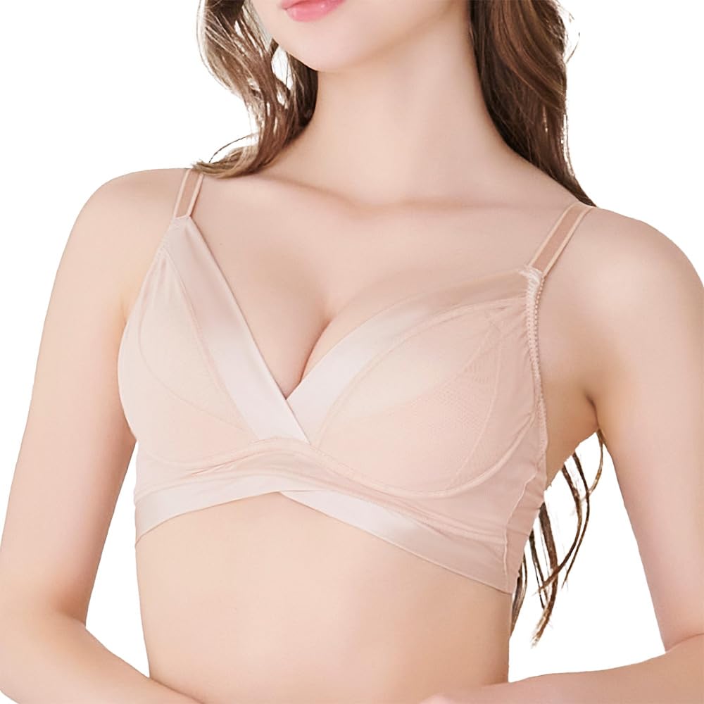 Bradelis New York Hug Me Nude Size LL Bralette, Non-Wired, Beige,