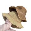 Women's Wide-Brimmed Straw Hat with Floral Design - Foldable Sun Protection for Summer Beach Vacations