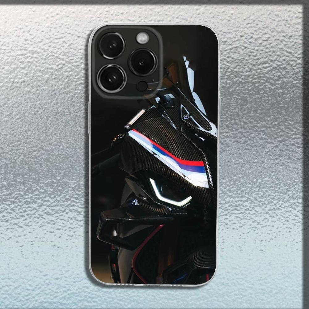 Bike B-Bmwes Moto S1000rr Phone Case For iPhone 16,15,14,13,12,11 Plus,Pro,Max,XR,XS,Plus,SE,Mini Transparent Soft Cover