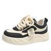 BKQU  Women's Platform Sneakers Fashion PU Leather Shoes Classic Lace Up Comfortable Skate Walking Casual Tennis for Lady