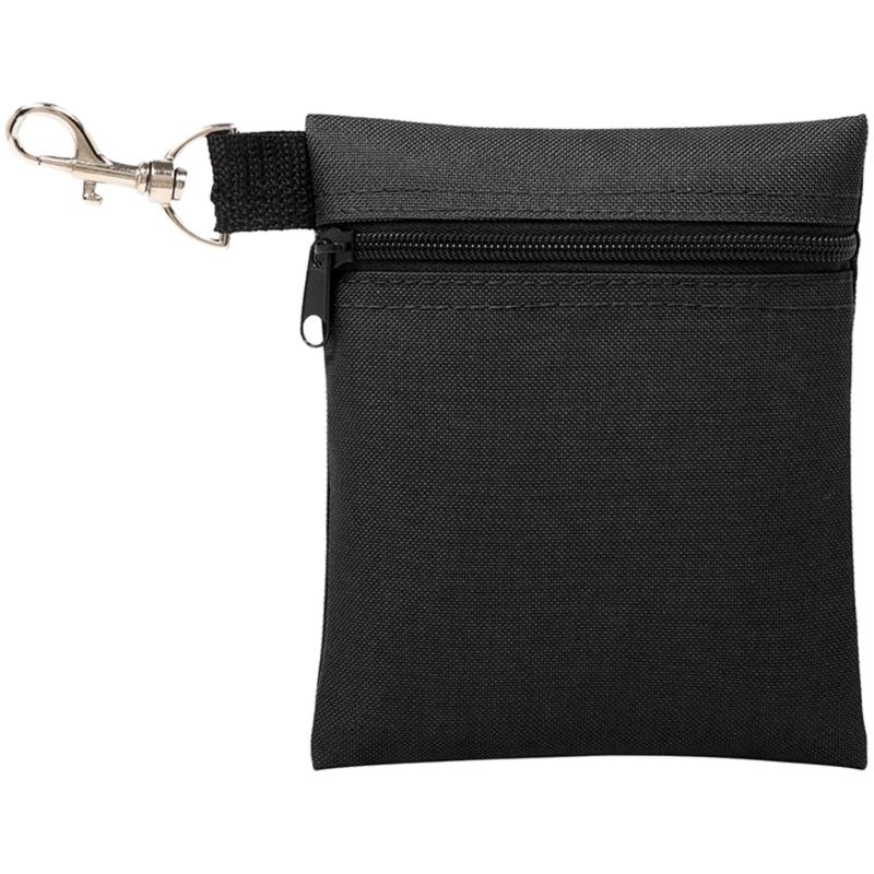 Lightweight Golf Ball Bag Golf Tees Storage Pouch with Carabiner Waist Bag Small Sports Accessory Bag for Men and Women