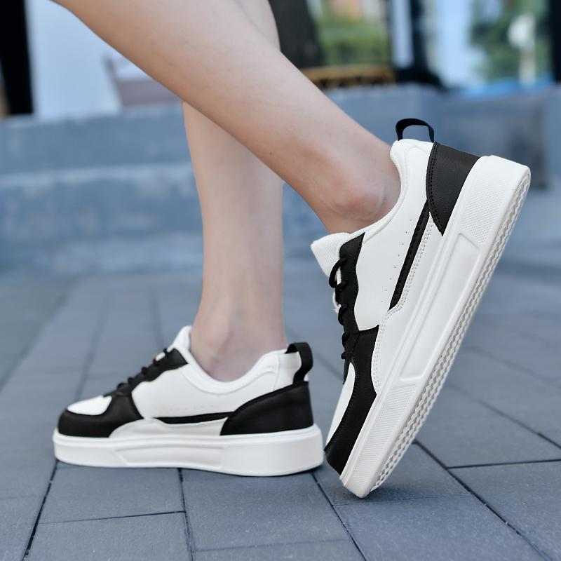 Summer Breathable Trendy Versatile Casual White Sneakers Youth Non-Slip Sports Thick-Soled White Shoes