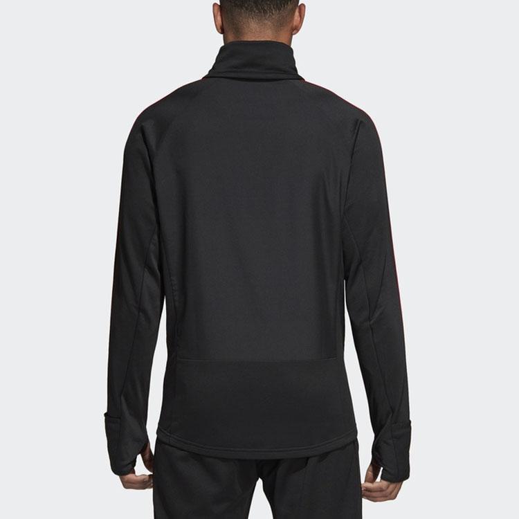 Adidas Футбольная тренировочная толстовка с высоким воротником и длинными рукавами, мужские топы, черный CW5832