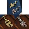 Style Silver Butterfly Pendant Bag Charm With Colorful Zircon And Charm Keychain For Summer Accessories