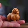 Tang Dynasty Horse Handheld Solid Wood Carving - Natural Cliff Cypress Animal Zodiac Ornament