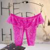 Women Sexy Open Crotch Panties Lace Transparent Thongs for Sex Lingerie Plus Size Briefs