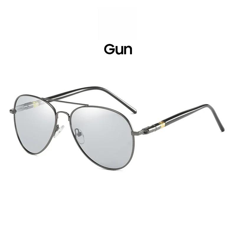 Photochromic Sunglasses Men Women Aviation Polarized UV400 Day and Night Vision Driving Sun Glasses Pilot Style Goggles
