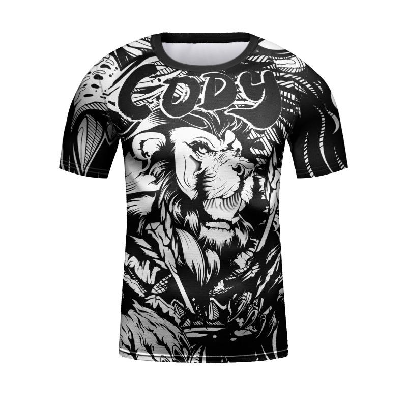Breathable Elastic 3D Printed Casual Men's Round-neck T-shirt Urban Street Fashion Short-sleeved Men's Top Daily Casual