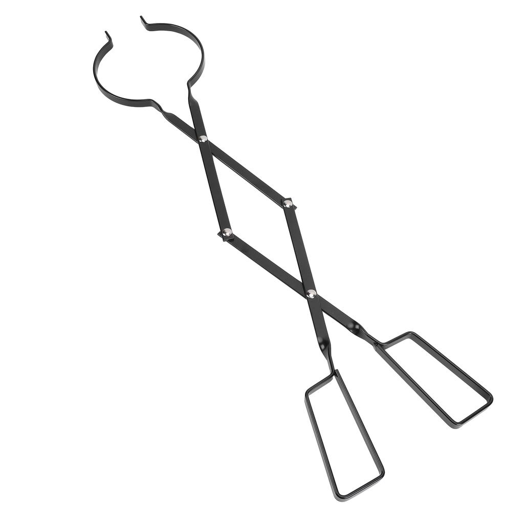 Log Grabber Foldable 26 Inch High Strength Iron Scissor Shape Bonfire Fireplace Tong for Outdoor