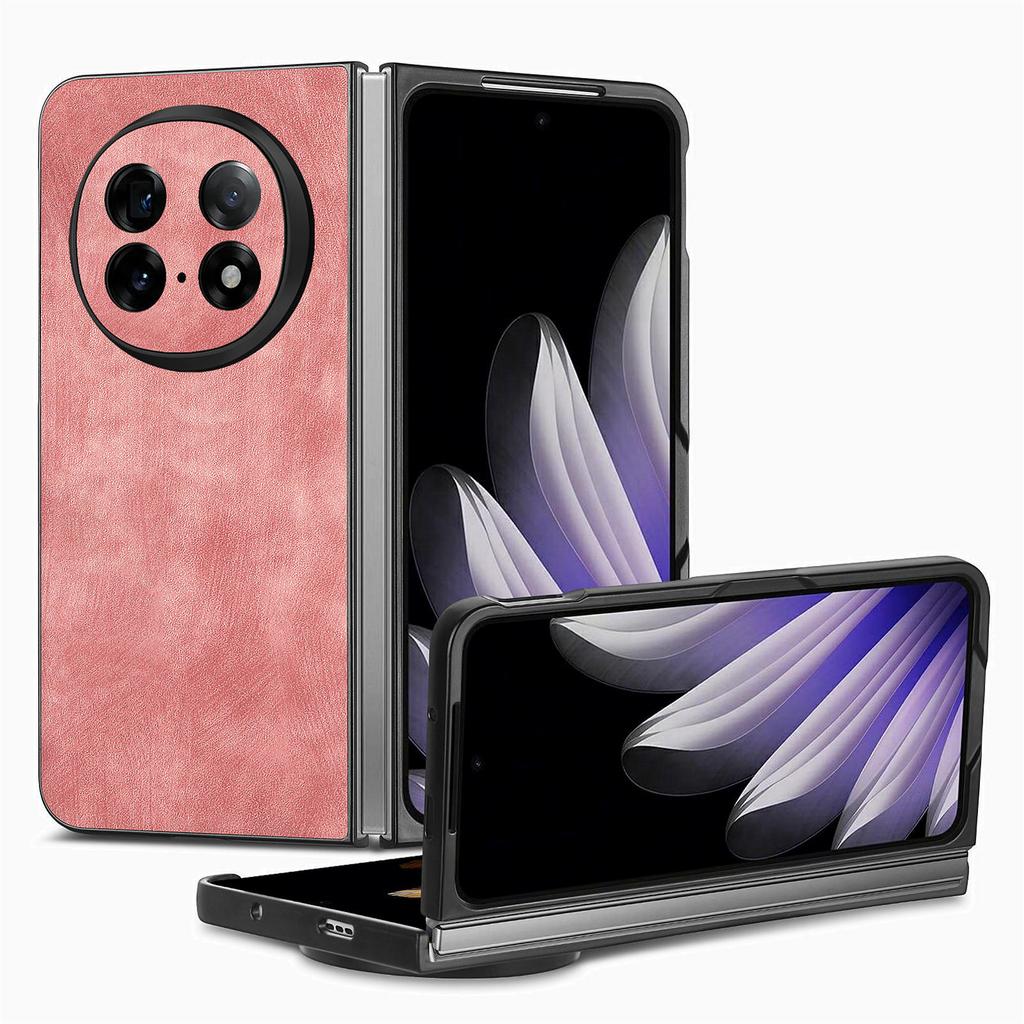 For Oppo Find N5 5G Case Shockproof Slim Retro Leather Phone Back Cover