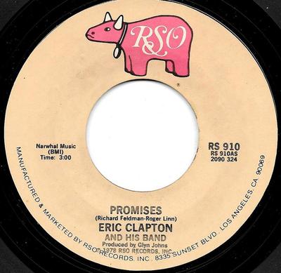 7-inch Single ERIC CLAPTON & HIS BAND - Promises RS910 RSO 1978 VS Rock Gebruikt