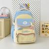 School bag high value ins fresh and cute, junior high school students contrast colors, casual, lightweight and large capacity