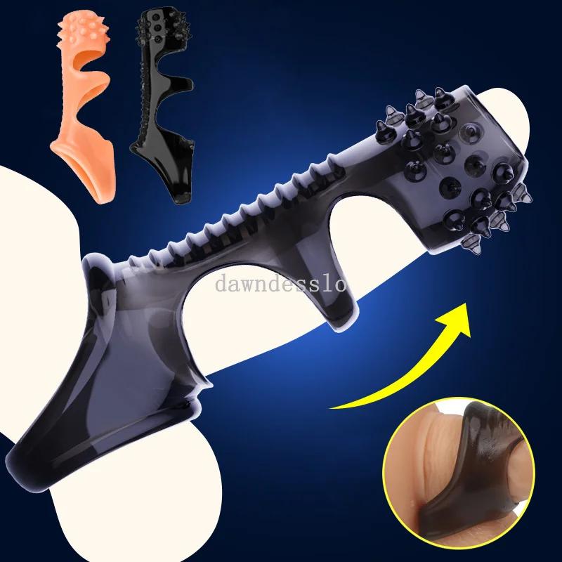 Silicone Reusable Bondage Delayed Ejaculation Penis Rooster Chastity Set Sex Toys For Men Stimulate Women Clitoris Sex Products
