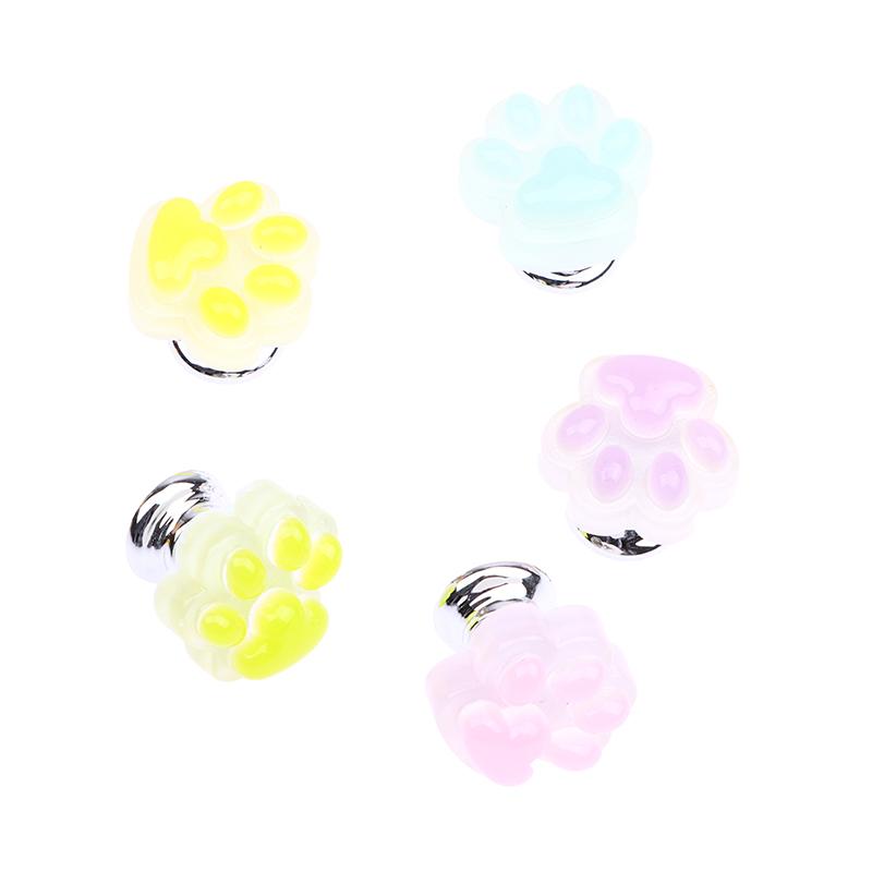 Glow-In-The-Dark Cat Claw Toilet Press Button Long Nail Protector For Women Toilet Bath Room Water Press Flush Button
