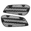 W212 Front Grille Guards for E-Class W212 AMG Line 2013 2014 2015, Left and Right Black Front Bumper Fog Lamp Grille Replacements, 1 Pair