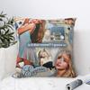 Singer Sabrina Carpenter Pillowcase Polyester Cushion Cover Decoration Pop Music Throw Pillow Case Cover Home Zipper 40X40Cm