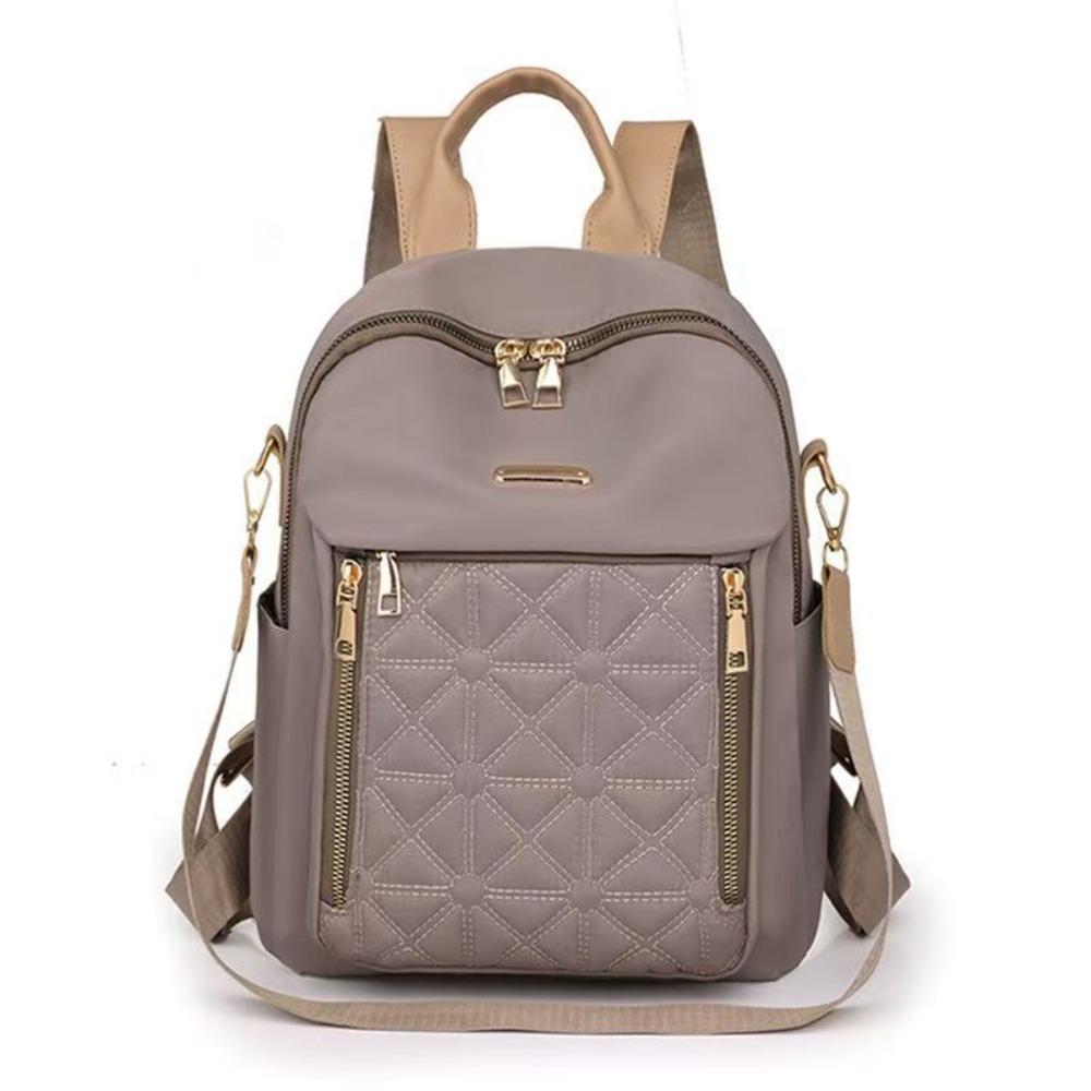 Multi-functional Solid Color Shoulder Bag Oxford Cloth Retro Backpack Simple Luxury Backpack  Lady