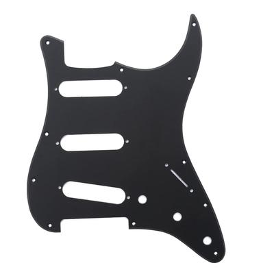 Musiclily Pickguard 11-Hole SSS Black PG-SSS-BK