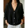 Women S V Neck Loose Long Sleeve Mesh Knit Cardigan Sun Protection Cover Up