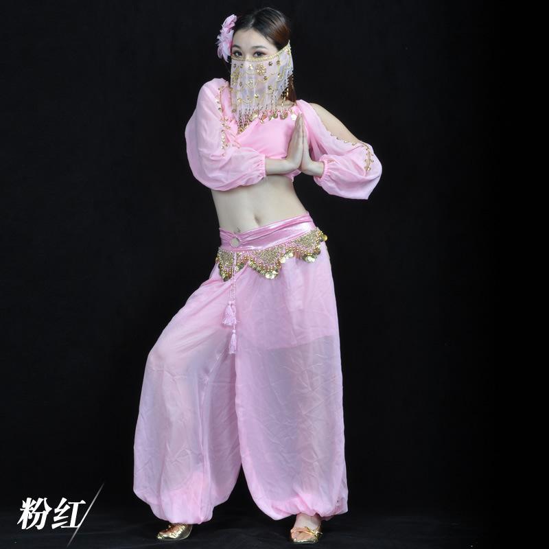 Lantern Long Sleeved Round Lantern Pants Belly Dance Set Practice Festival Activity Indian Dance Watching Performance Costume