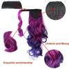 Wavy Ponytail Hair Extension Colored Gradient Hair Piece Fashion Ponytail Wig  Women