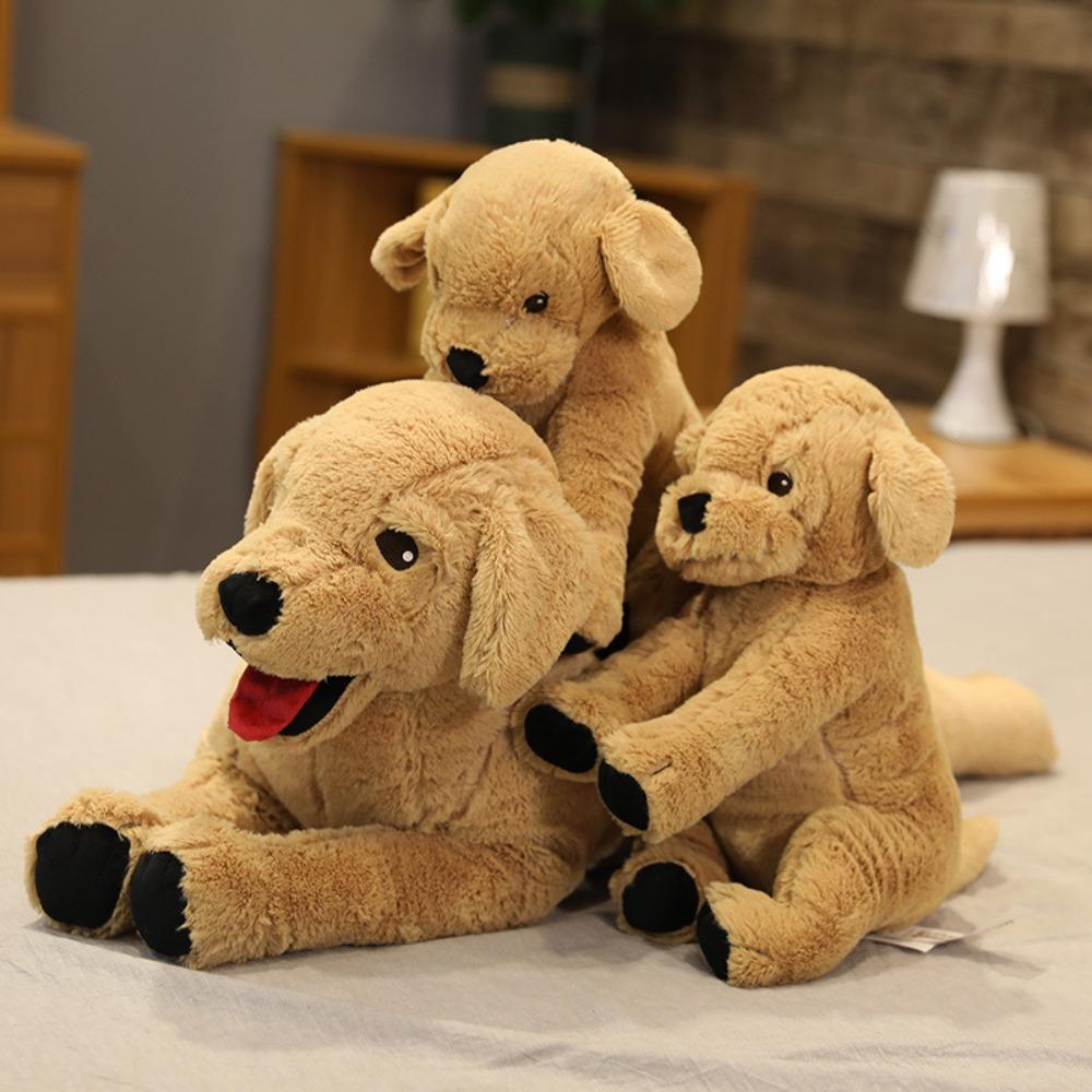 Simulation Labrador Puppy Plush Toy, Big Yellow Dog Doll, Golden Retriever Plush Toy, Children's Companion Gift