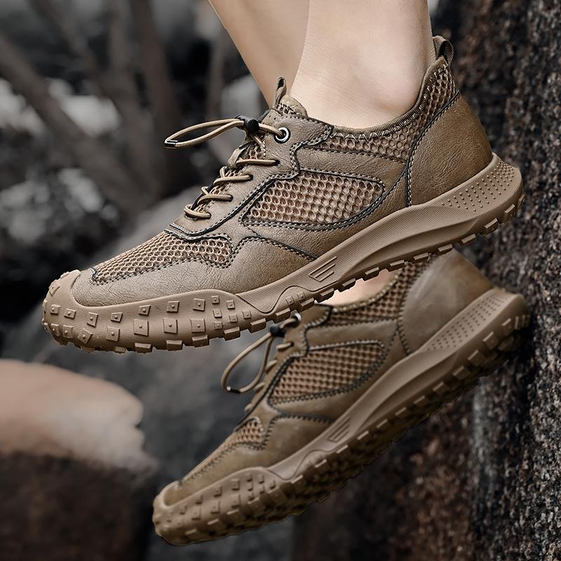 Summer Men's Oversized Breathable Lightweight Mesh Shoes Outdoor Sports and Leisure Shoes Hiking Shoes 38-46