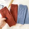 1 Pair Fashion Women Soft Cashmere Fingerless Arm Warm Winter Gloves Hand Long Warmer Mittens