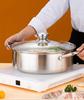Extra-Thick Stainless Steel Double-Flavored Hot Pot - Large Capacity Shabu-Shabu & Dry Pot