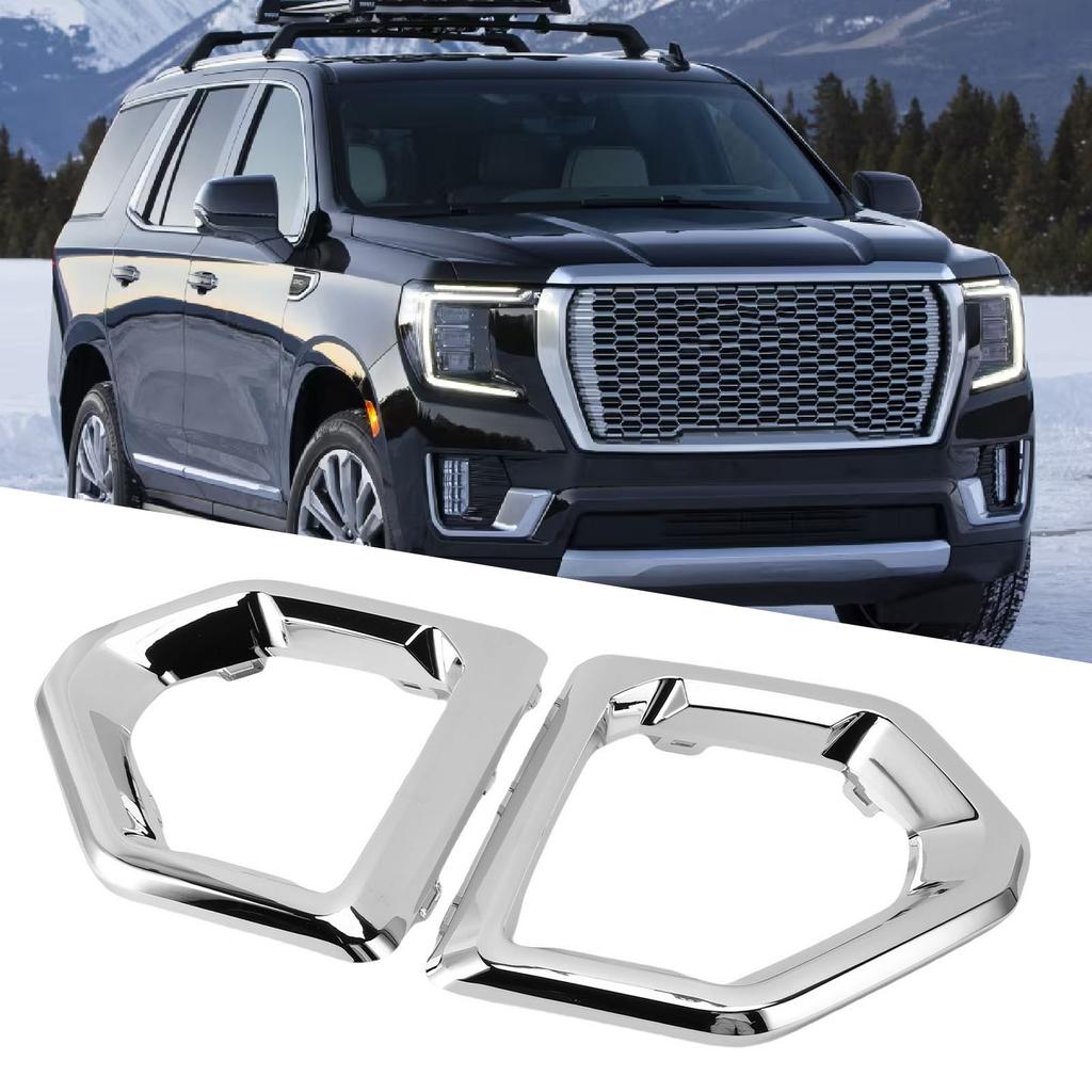 Fog Light Outer Bezel Cover 84176753 84176752 Left Right Fog Lamp Bezel Trim Replacement for 1500 AT4 Base SLT