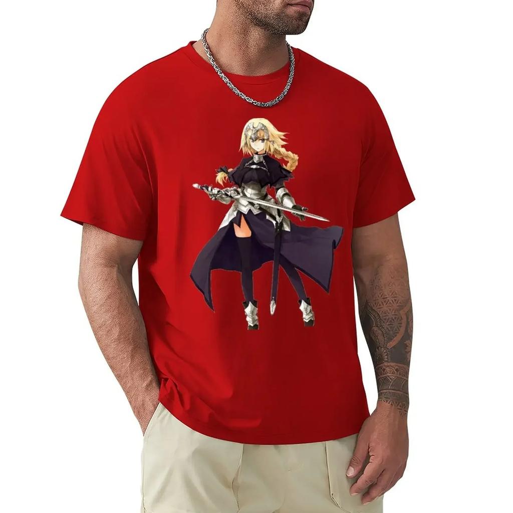 Fate Series Jeanne d'Arc (Ruler) T-Shirt, Unisex Anime Fan Streetwear Tee, 100% Cotton Casual Short Sleeve Top