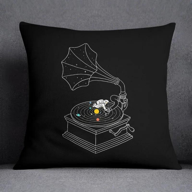 Planet astronaut cartoon pillowcase home fabric sofa cushion living room bed, car square pillow cover
